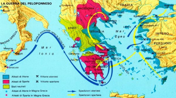 La spedizione di Alcibiade, segno del crescente interesse di Atene, impegnata contro Sparta nella guerra del Peloponneso, verso l'occidente mediterraneo