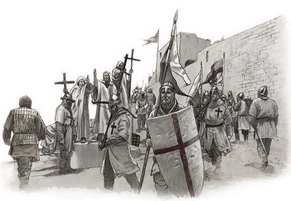 soldati normanni in battaglia