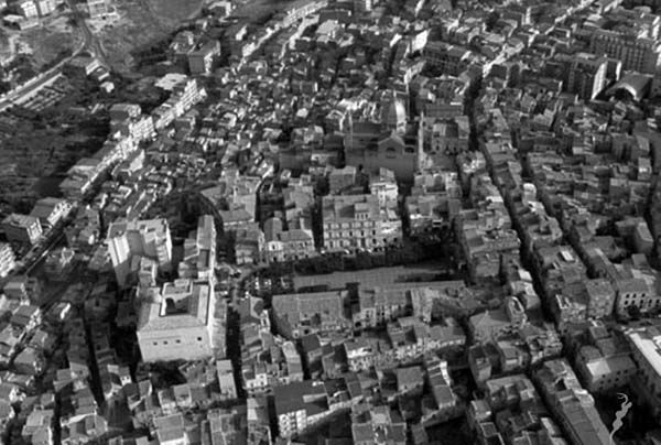 Immagine dallalto della città di Favara in provincia di Agrigento