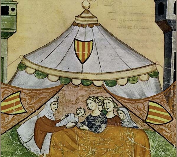 Miniatura della nascita di Federico II