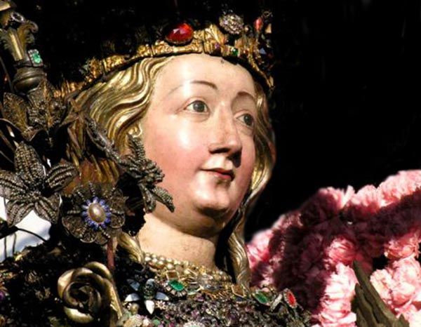 Particolare volto della festa di Santa Agata di Catania