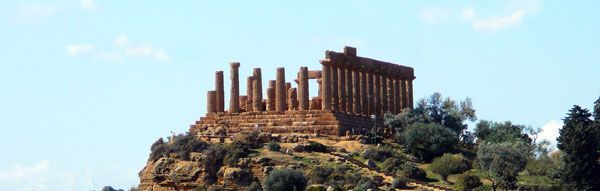 Il tempio di Giunone nella Valle dei Templi di Agrigento