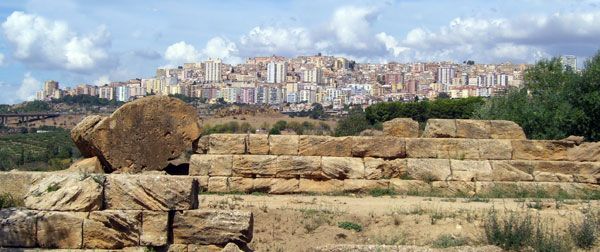Scorcio della città di Agrigento